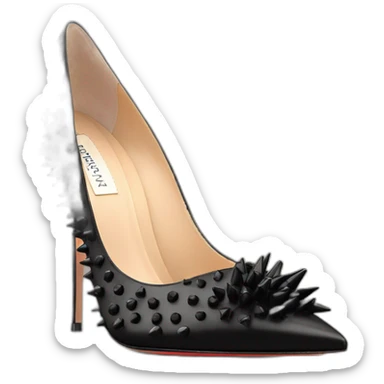 VALENTINO Tan-go PLATFORM PUMP black spikes sticker