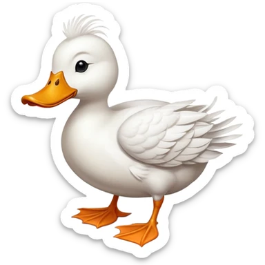 duck holding a loaf of bread sticker