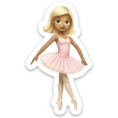 ballerina blonde girl sticker