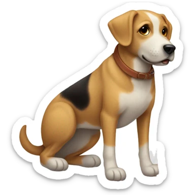 Perro y canasta  sticker