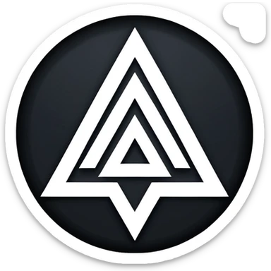alan walker logo (inverted V and W intersepte) sticker