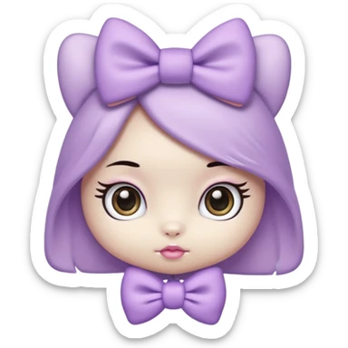 hello kitty in lilac colors sticker