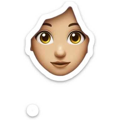 blue haired green eyed girl wearing bobble hat and green hoodie sticker