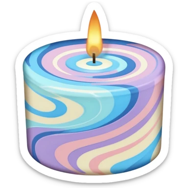 Aesthetic Day And Night Sky scented Candle sticker