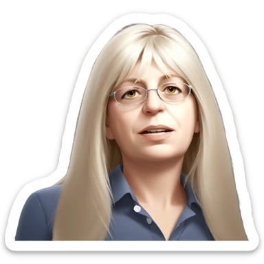 dreamy blonde girl portrait sticker