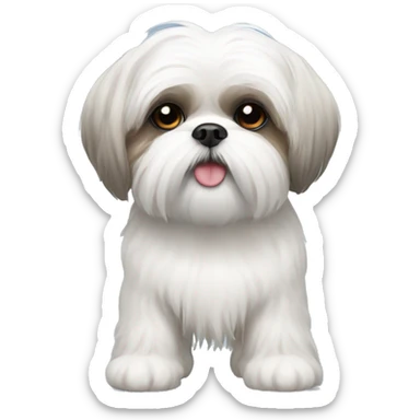 White shih tzu sticker