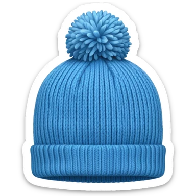 Hat with pompom light Blue sticker