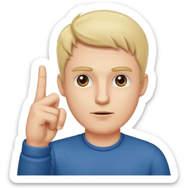 guy putting middle finger up sticker