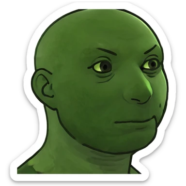 bald man sticker