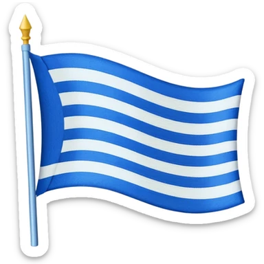 blue flag with White horizontal line in center sticker