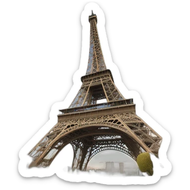 Tour Eiffel avec végétation sticker