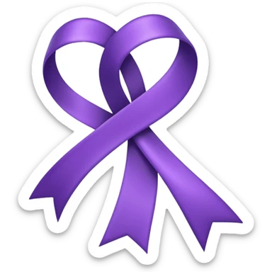 Purple ribbon emoji sticker