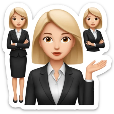 LAdy Boss, different pose sticker