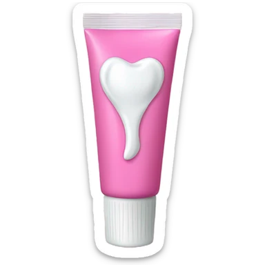 Pink tube of toothpaste  sticker