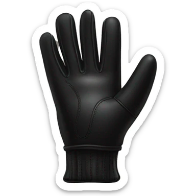 black leather glove sticker