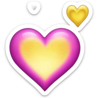 pink-and-purple-heart-with-yellow-sparkles sticker