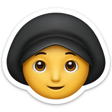 Siyah şapka sticker