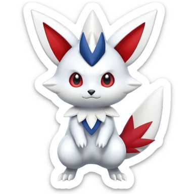 Victini-Pichu-Meowstic-Zangoose-Fakémon-hybrid-creature (full body)  sticker