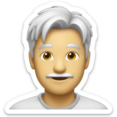  Chat gris et blanc sticker