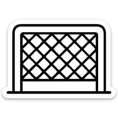 Soccer goal with net sticker