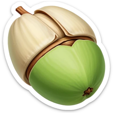 one realistic pistachio seed sticker