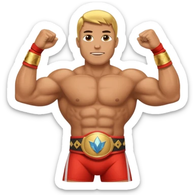  professional-wrestling with champions belt sticker