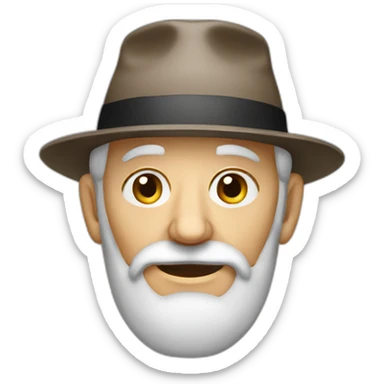 old jew with jewish cap sticker