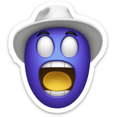 Ici scream with a hat  sticker