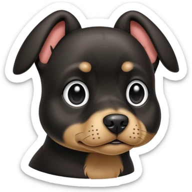 Black petit brabançon dog sticker