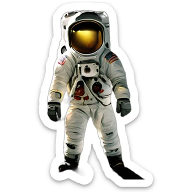 Astronaut on the moon sticker