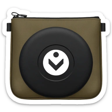 black military pouch white symmbol sticker