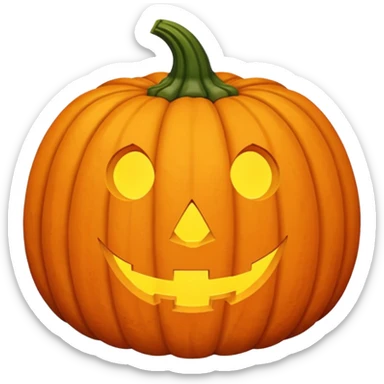 orange regular big autumn pumpkin sticker