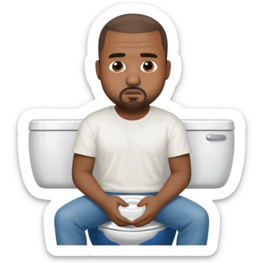 Kanye on toilet sticker