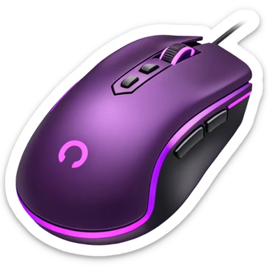 neon Purple gaming mouse sticker