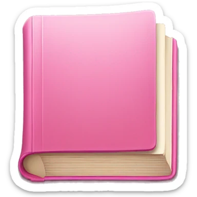Pink book sticker