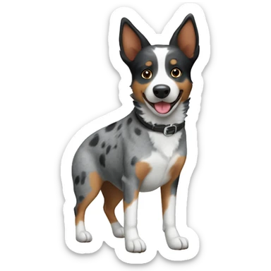 full body blue heeler sticker