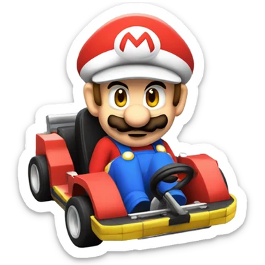 Mario in a kart sticker