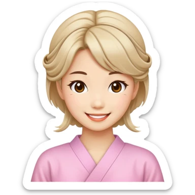 Japanese hairstyle girly girl sticker