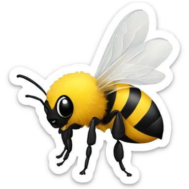 Sending a bee kisses sticker