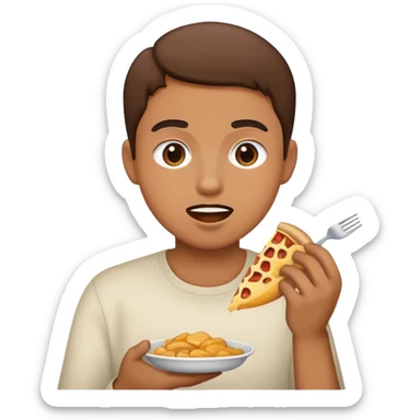 Someone eating sticker