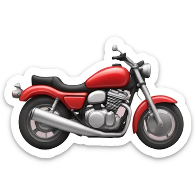 red motorcycle  sticker