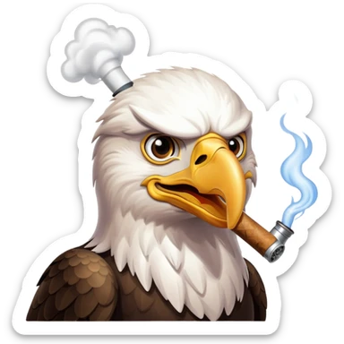 Eagle smoking bong  sticker