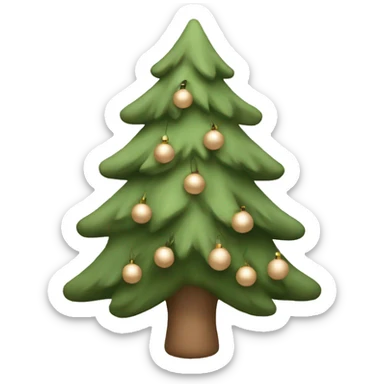 Christmas tree in nude colors  sticker
