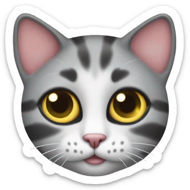 cat with hearts for eyes sticker