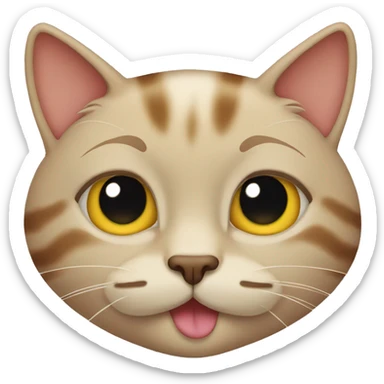 Cat wink sticker