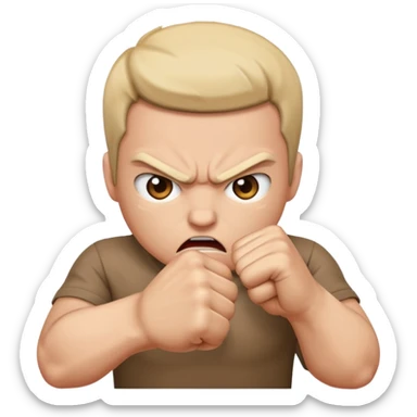Emojis con el puño cerrado y molesto para pelear sticker