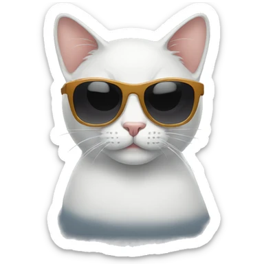 Cat with sunglasses sticker
