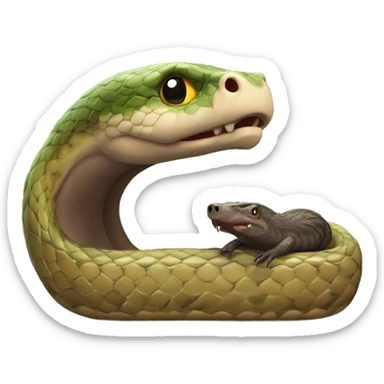 Snake with wild boar sticker