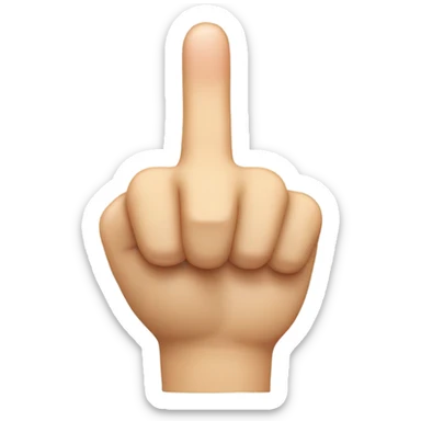 Index finger pointing down sticker