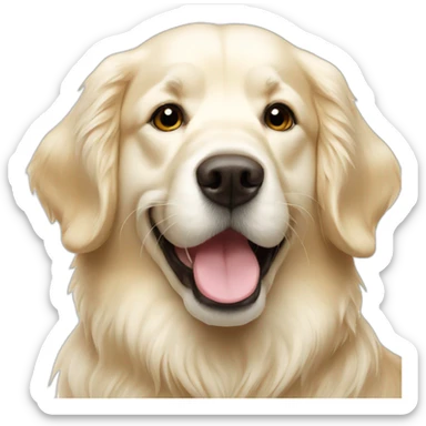English cream golden retriever sticker